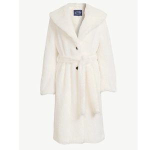 Scoop Women's Faux Fur Jacket with Shawl Collar Sz Lg